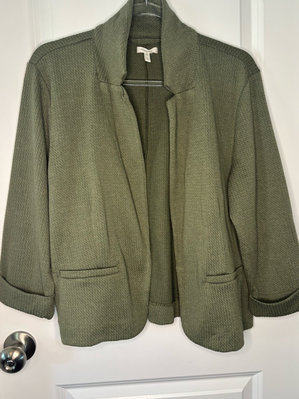 Maurices Olive Green Open-Front Blazer Jacket